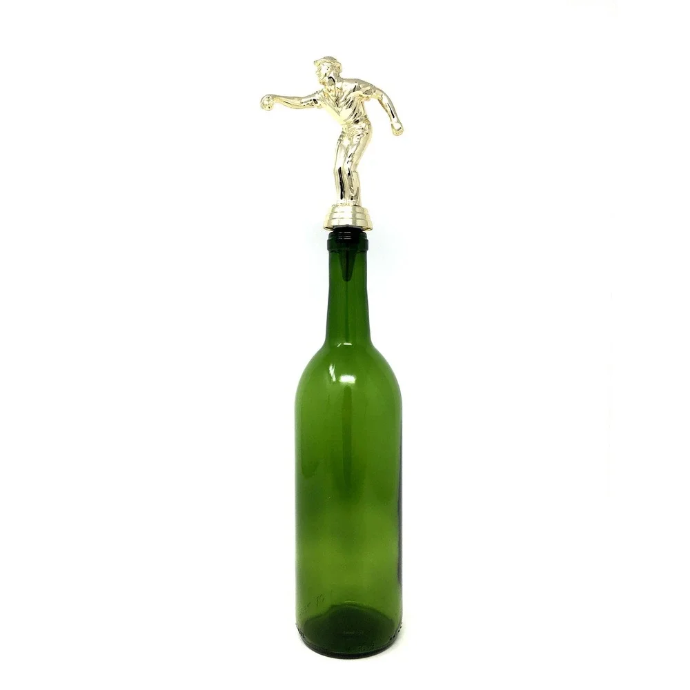 Handmade Bottle Stopper made from Repurposed Petanque Trophy